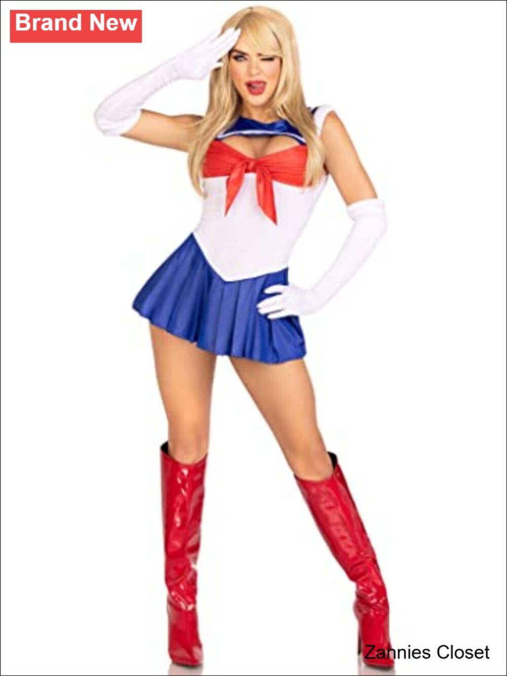 👻 Leg Avenue Women's 3 PC Sexy Sailor Halloween Costume Bodysuit with Skirt